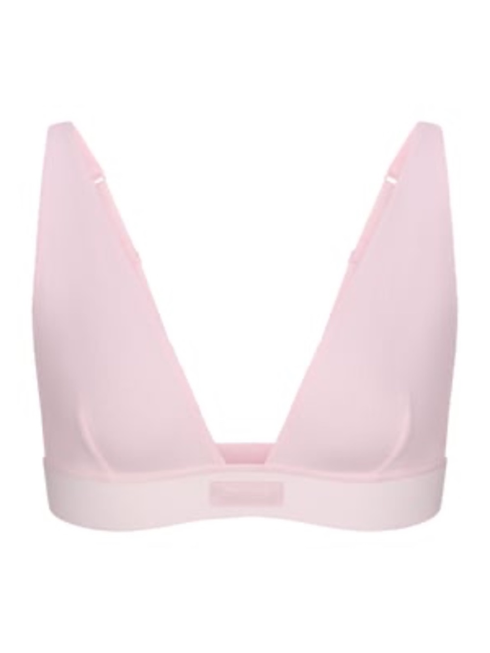 Skims Cotton Rib Plunge Bralette  Cherry Blossom Size medium